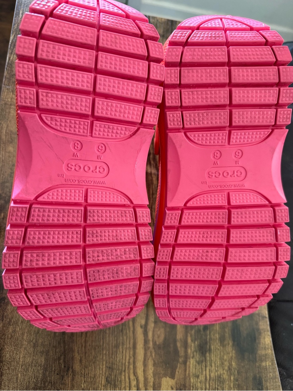 Mega Crush Platform Crocs Orange Pink Women’s 8 / Men’s 6 - Picture 8 of 9